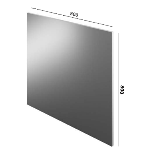 The White Space Scene Wall Hung Bathroom Mirror - 800mm Wide - Gloss Dark Indigo - Envy Bathrooms Ltd