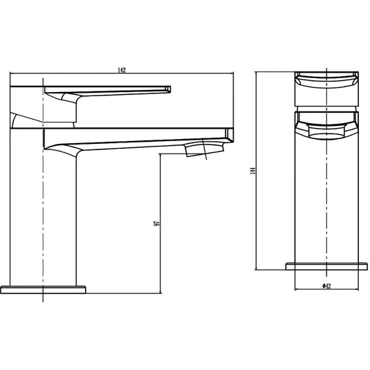 The White Space Sierra Single Lever Basin Mixer Tap with Sprung Plug Waste - Chrome - Envy Bathrooms Ltd
