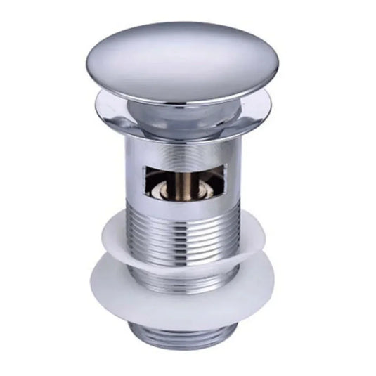 The White Space Slotted Sprung Plug Basin Waste with Large Cover - Chrome - Envy Bathrooms Ltd