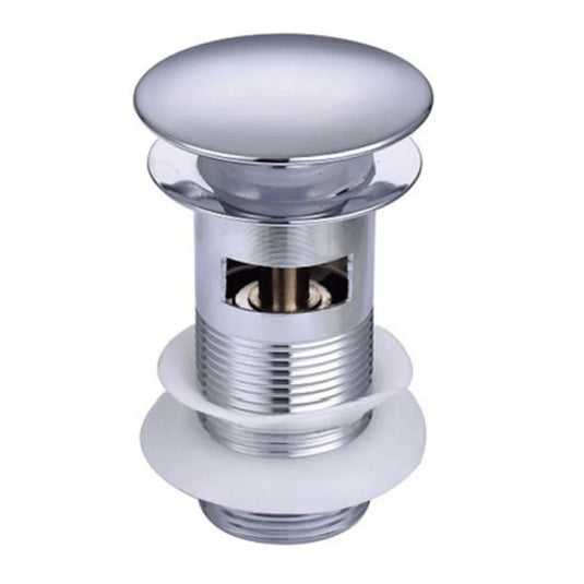 The White Space Slotted Sprung Plug Basin Waste with Large Cover - Chrome - Envy Bathrooms Ltd