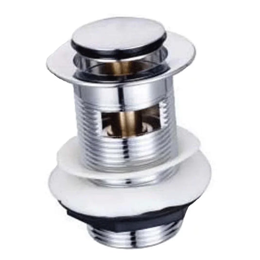 The White Space Slotted Sprung Plug Basin Waste with Small Cover - Chrome - Envy Bathrooms Ltd