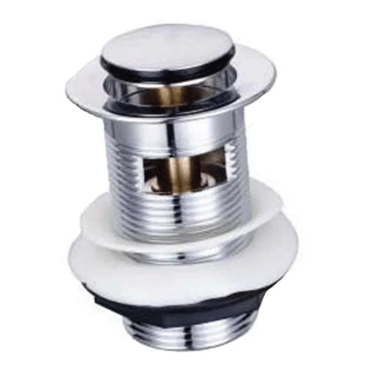 The White Space Slotted Sprung Plug Basin Waste with Small Cover - Chrome - Envy Bathrooms Ltd