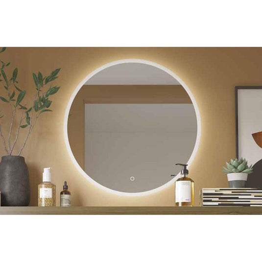 The White Space Sol Bathroom Mirror 600mm H x 600mm W - Illuminated - Chrome - Envy Bathrooms Ltd