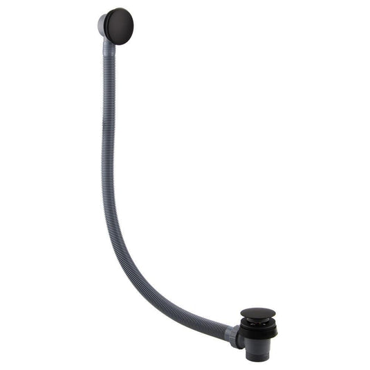 The White Space Sprung Plug Bath Waste - Black - Envy Bathrooms Ltd