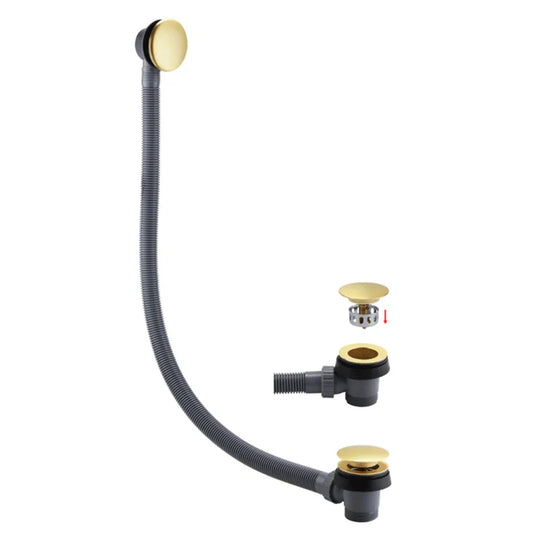 The White Space Sprung Plug Bath Waste - Brushed Brass - Envy Bathrooms Ltd
