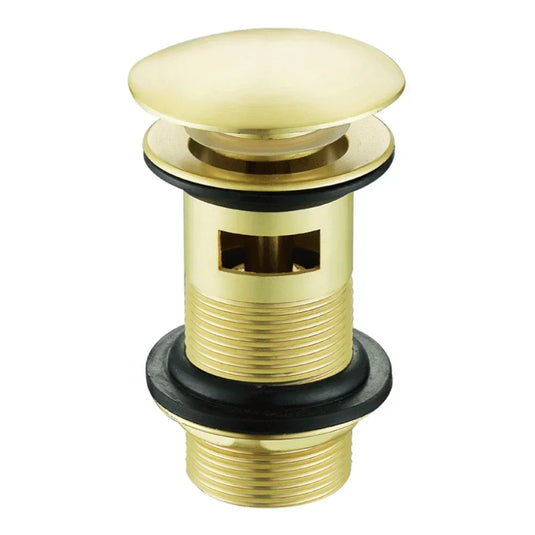 The White Space Sprung Plug Slotted Basin Waste - Brushed Brass - Envy Bathrooms Ltd