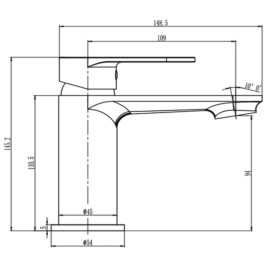 The White Space True Brassware Single Lever Monobloc Basin Mixer Tap with Sprung Plug Waste - Chrome - Envy Bathrooms Ltd