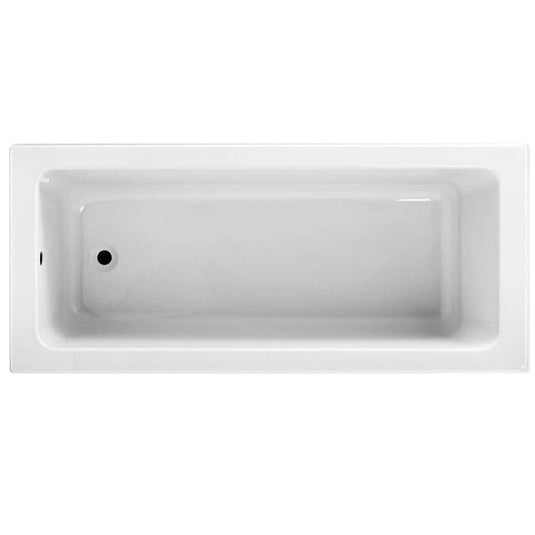 The White Space Vale Single Ended Rectangular Bath 1700mm x 700mm - White - Envy Bathrooms Ltd