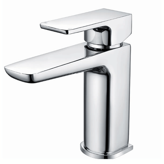 The White Space Veto Single Lever Monobloc Basin Mixer Tap with Sprung Plug Waste - Chrome - Envy Bathrooms Ltd