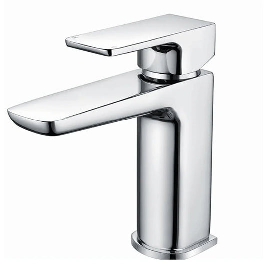 The White Space Veto Single Lever Monobloc Basin Mixer Tap with Sprung Plug Waste - Chrome - Envy Bathrooms Ltd