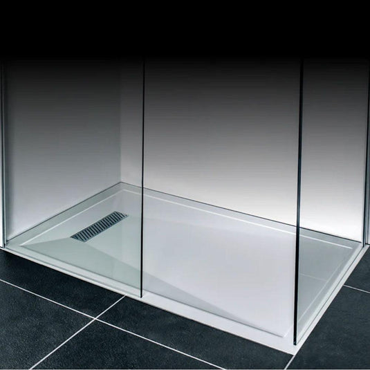 Traymate Linear Rectangular Shower Tray with Waste 1100mm x 900mm - Stone Resin - Envy Bathrooms Ltd