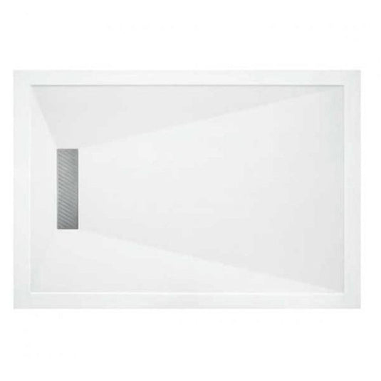 TrayMate TM25 1700 x 800mmLinear Rectangular Shower Tray with Waste - White - Envy Bathrooms Ltd