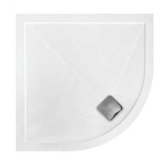 TrayMate TM25 Elementary 1000 x 1000mm Anti-Slip Quadrant Shower Tray - White - Envy Bathrooms Ltd