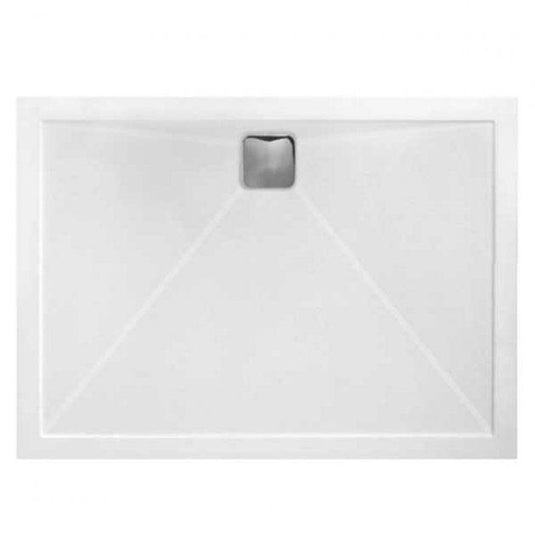 TrayMate TM25 Elementary 1000 x 800mm Anti-Slip Rectangular Shower Tray - White - Envy Bathrooms Ltd