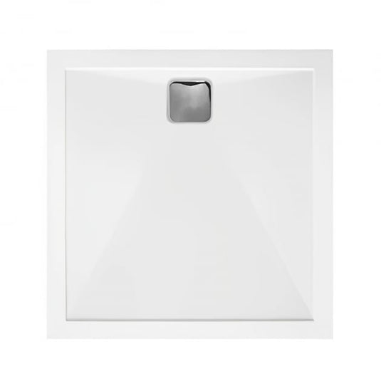 TrayMate TM25 Elementary Anti-Slip Square Shower Tray 900mm x 900mm Matt White | G0046 - Envy Bathrooms Ltd