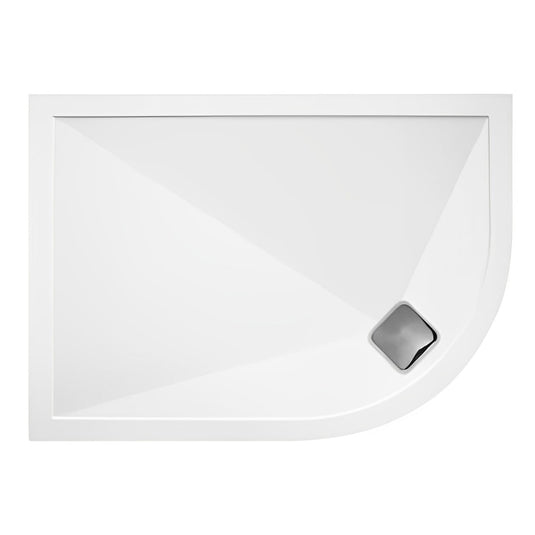 TrayMate TM25 Elementary Offset Quadrant Shower Tray 1100mm x 800mm Right Handed | G0016 - Envy Bathrooms Ltd