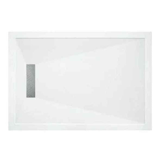 TrayMate TM25 Linear 1200 x 900mmUltra Low Profile Rectangular Shower Tray with Waste - White - Envy Bathrooms Ltd