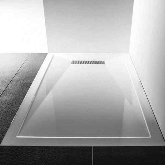 TrayMate TM25 Linear 1200 x 900mmUltra Low Profile Rectangular Shower Tray with Waste - White - Envy Bathrooms Ltd