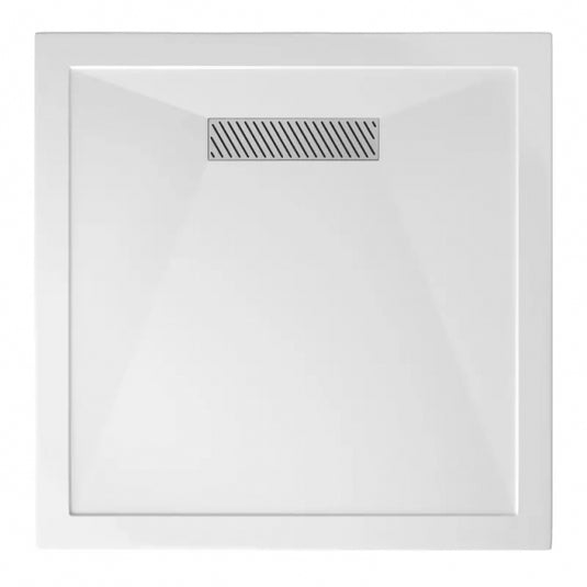 TrayMate TM25 Linear Square Shower Tray 900 x 900mm Gloss White | G0075 - Envy Bathrooms Ltd