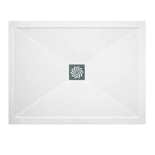 Traymate TM25 Symmetry 1000 x 800mm Anti-Slip Rectangular Shower Tray with Waste - White - Envy Bathrooms Ltd