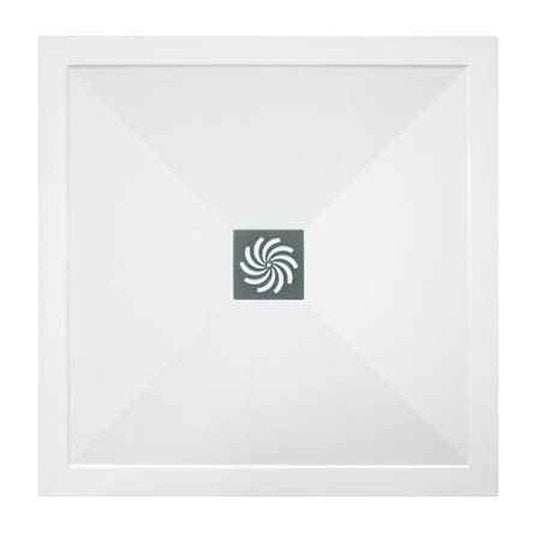 Traymate TM25 Symmetry 700 x 700mm Square Shower Tray with Waste - White - Envy Bathrooms Ltd