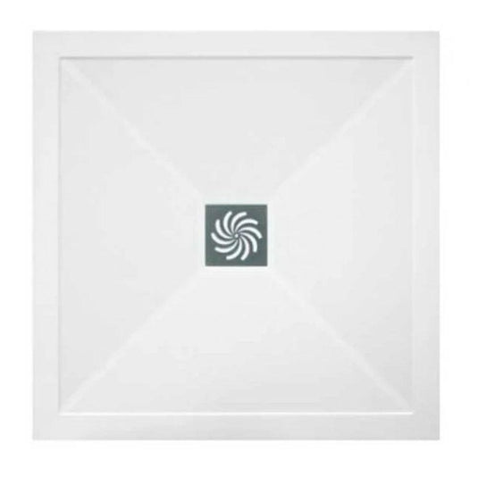 Traymate TM25 Symmetry 900 x 900mm Anti-Slip Square Shower Tray with Waste - White - Envy Bathrooms Ltd