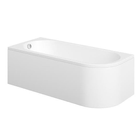 Trojan 1500mm J Shape Trojancast Bath & Panel (LH) - Envy Bathrooms Ltd