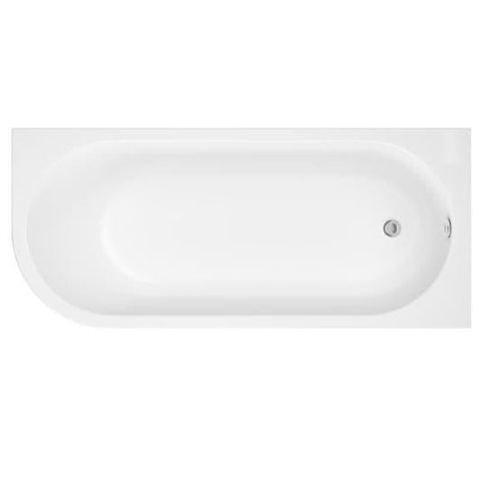 Trojan 1700mm J Shape Trojancast Bath & Panel (RH) - Envy Bathrooms Ltd