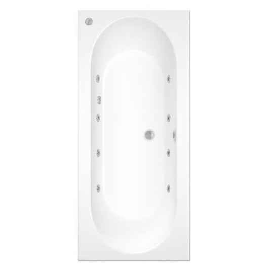 Trojan Cascade 1700 x 750mm Double Ended 8 Jet Whirlpool Bath & Waste - Envy Bathrooms Ltd