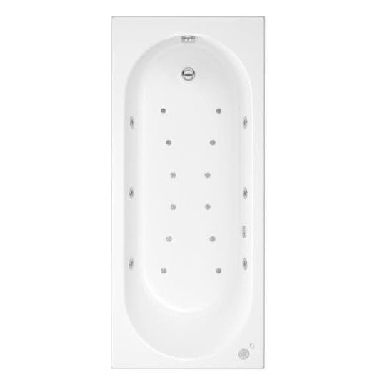 Trojan Cascade 1700 x 750mm Single Ended 18 Jet Whirlpool Bath & Waste - Envy Bathrooms Ltd