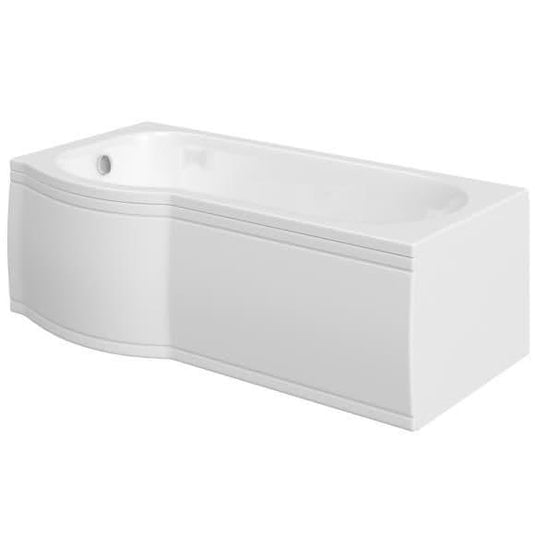 Trojan Concert P Shape 1600mm Shower Bath with Panel & Screen (LH) - Envy Bathrooms Ltd