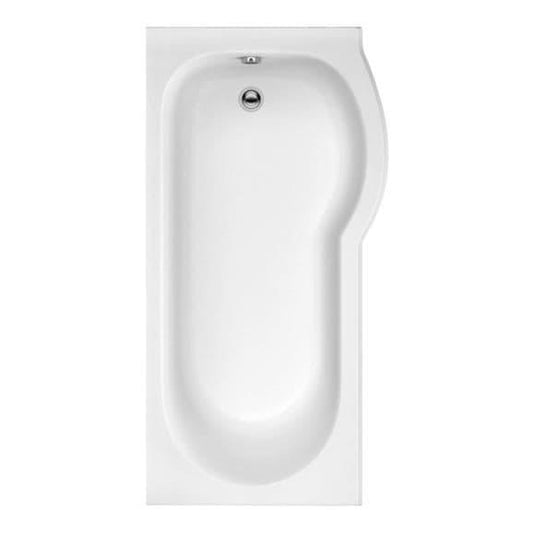 Trojan Concert P Shape 1600mm Shower Bath with Panel & Screen (RH) - Envy Bathrooms Ltd