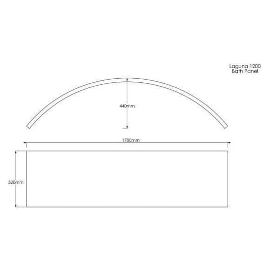 Trojan Laguna 1200mm Corner Bath Panel - Envy Bathrooms Ltd