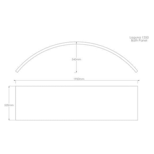 Trojan Laguna 1350mm Corner Bath Panel - Envy Bathrooms Ltd