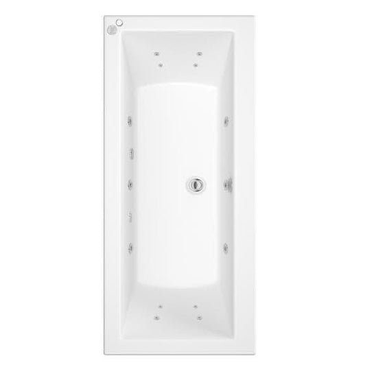 Trojan Solarna 1700 x 700mm Double Ended 14 Jet Whirlpool Bath with LED Light & Waste - Envy Bathrooms Ltd