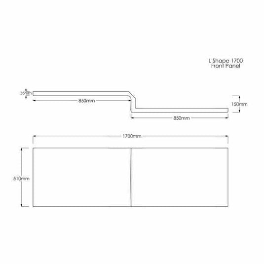 Trojan Solarna 1700mm L Shape Bath Panel - Envy Bathrooms Ltd