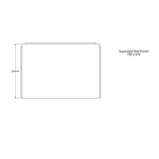 Trojan Supastyle 750mm Bath End Panel (3mm Thick) - Envy Bathrooms Ltd