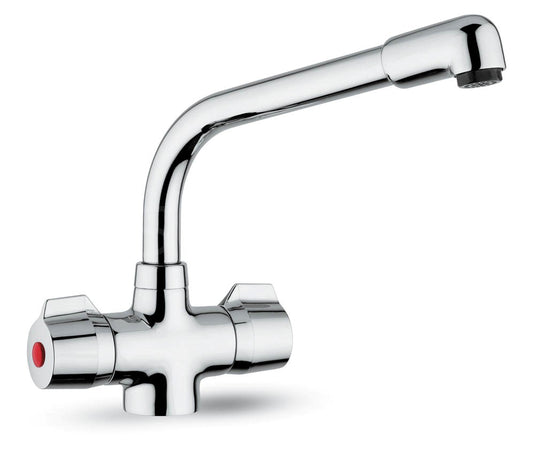 Clearwater Ultra Twin Lever Monobloc Kitchen Sink Mixer Tap | Chrome | ULTCP
