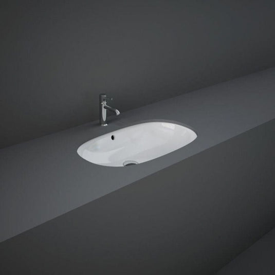 RAK Ceramics Variant Elongated Oval Under Counter Wash Basin 600mm - Alpine White - VARUC36000AWHA