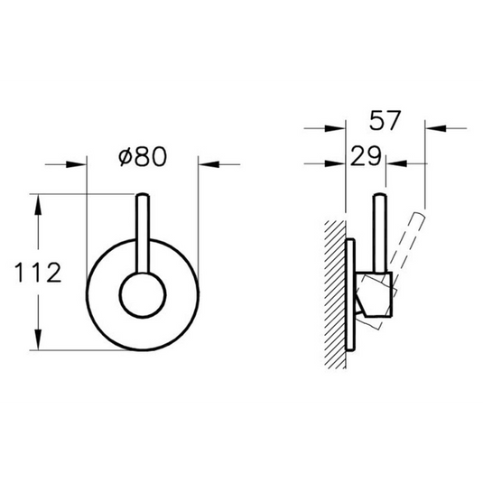 VitrA AquaCare Round Built-in Stop Mixer Valve | Chrome | A41457EXP - Envy Bathrooms Ltd