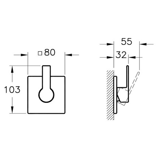 VitrA AquaCare Square Built-in Stop Mixer Valve | Chrome | A41456EXP - Envy Bathrooms Ltd