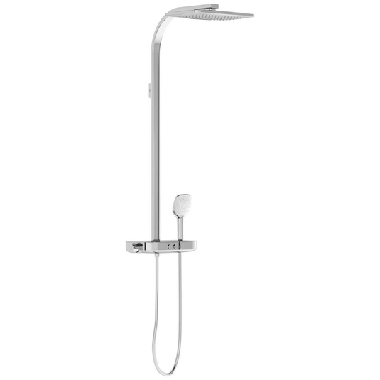 Vitra AquaControl Charm 3 Function Thermostatic Bar Mixer Shower with Fixed Head and Shower Kit - Chrome - Envy Bathrooms Ltd