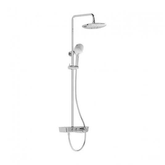 Vitra AquaControl Charm Thermostatic Bar Mixer Shower with Fixed Head and Shower Kit - Chrome - Envy Bathrooms Ltd