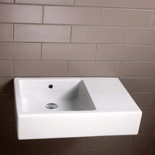 Vitra Arkitekt Wall Hung Basin 600 W x 400mm D - 1 Tap Hole - Envy Bathrooms Ltd