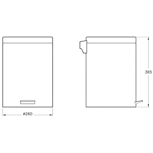 VitrA Arkitekta 12L Waste Bin - Chrome - A44056 - Envy Bathrooms Ltd