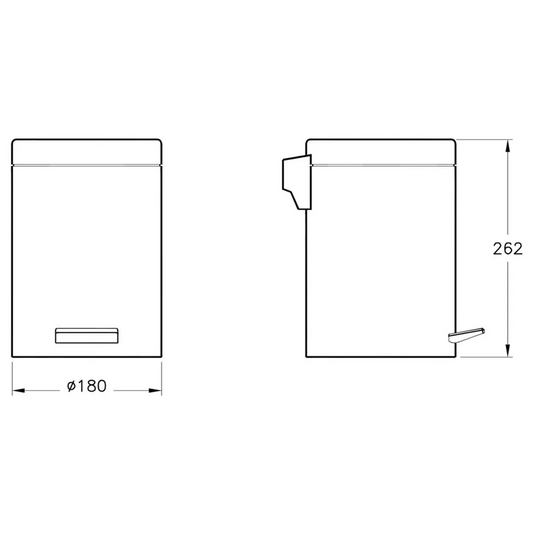 VitrA Arkitekta 3L Waste Bin - Chrome - A44054 - Envy Bathrooms Ltd