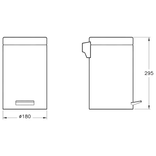 VitrA Arkitekta 5L Waste Bin - Chrome - A44055 - Envy Bathrooms Ltd