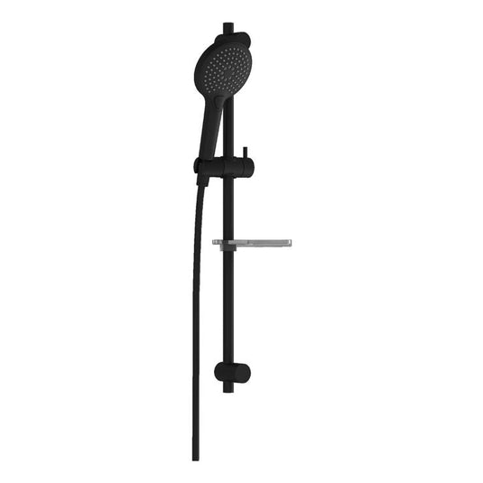 VitrA Bliss 3-Function Hand Shower With Slide Rail | Matt Black | A4574336EXP - Envy Bathrooms Ltd