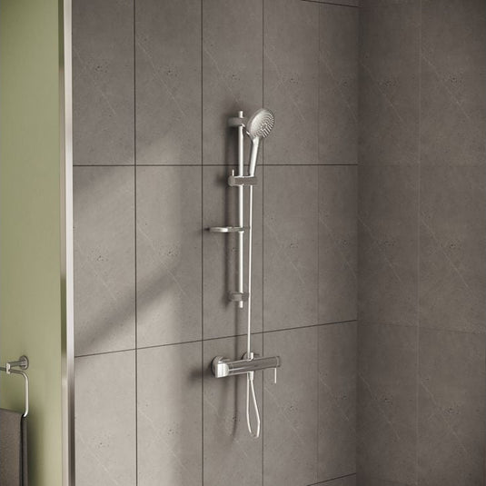 VitrA Bliss 3-Function Hand Shower With Slide Rail | Chrome | A45743EXP - Envy Bathrooms Ltd