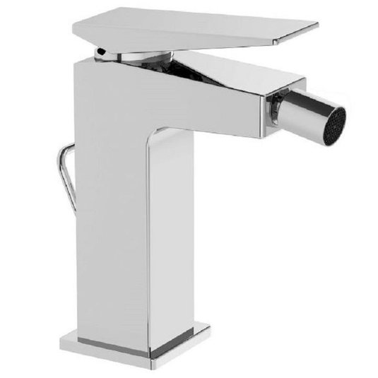 Vitra Brava Monobloc Bidet Mixer Tap with Pop-Up Waste - Single Handle - Chrome - Envy Bathrooms Ltd